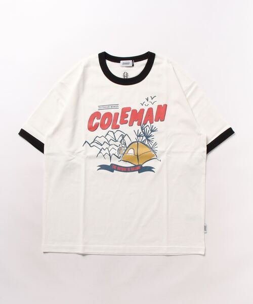 RUGGEDWORKS(ラゲッドワークス)の「Coleman【コールマン】ユニセックス Campfield view Ringer/Tshirt(Tシャツ/カットソー・メンズ・ホワイト/ネイビー/イエロー・M/L/XL)」の18枚目の写真