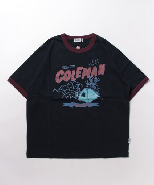 RUGGEDWORKS(ラゲッドワークス)の「Coleman【コールマン】ユニセックス Campfield view Ringer/Tshirt(Tシャツ/カットソー・メンズ・ホワイト/ネイビー/イエロー・M/L/XL)」の8枚目の写真