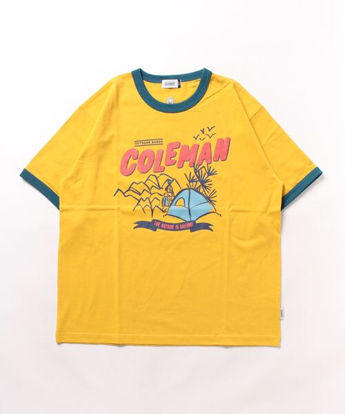 RUGGEDWORKS(ラゲッドワークス)の「Coleman【コールマン】ユニセックス Campfield view Ringer/Tshirt(Tシャツ/カットソー・メンズ・ホワイト/ネイビー/イエロー・M/L/XL)」の11枚目の写真