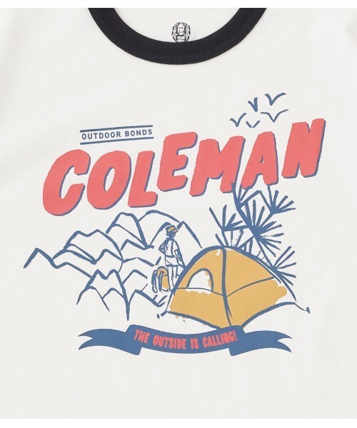 RUGGEDWORKS(ラゲッドワークス)の「Coleman【コールマン】ユニセックス Campfield view Ringer/Tshirt(Tシャツ/カットソー・メンズ・ホワイト/ネイビー/イエロー・M/L/XL)」の14枚目の写真