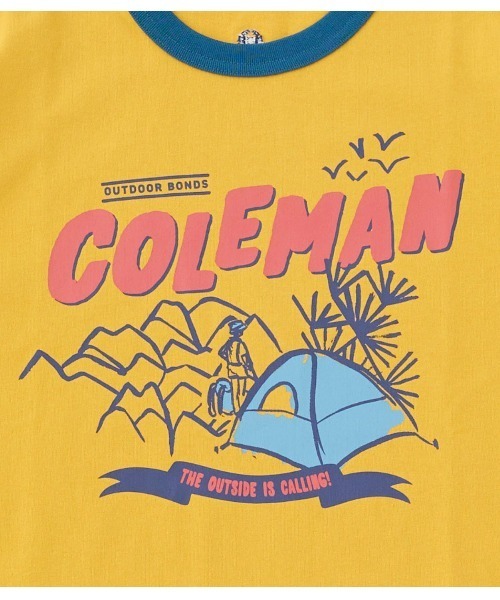 RUGGEDWORKS(ラゲッドワークス)の「Coleman【コールマン】ユニセックス Campfield view Ringer/Tshirt(Tシャツ/カットソー・メンズ・ホワイト/ネイビー/イエロー・M/L/XL)」の16枚目の写真
