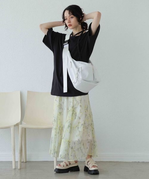 JEANASIS（ジーナシス）の「キョウネンネックデザインBIG TEE/906283（Tシャツ/カットソー・レディース・チャコールグレー/ブラック/ホワイト・FREE）」の17枚目の写真