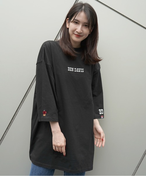 BEN DAVIS(ベンデイビス)の「《BEN DAVIS》ビッグシルエット PRINT TEE/抗菌防臭 リサイクルコットン混(Tシャツ/カットソー・メンズ・ブラック/ホワイト/ネイビー・FREE)」の2枚目の写真