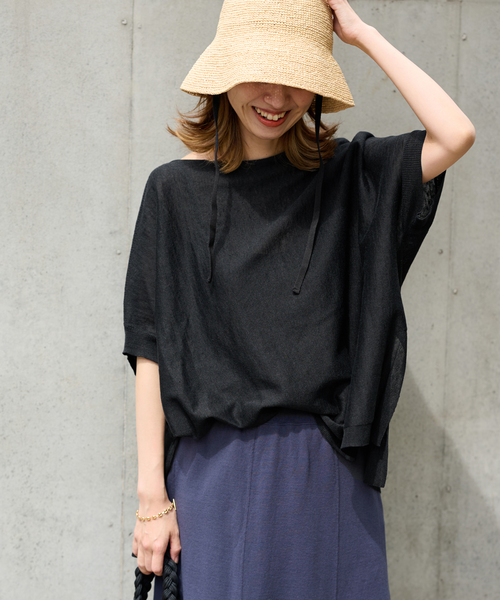 ≪一部店舗・WEB限定≫Li/Pe ワイドプルオーバー（ニット
