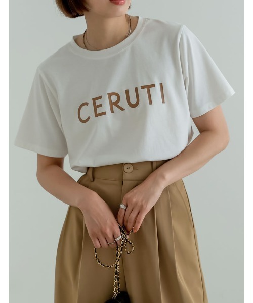 Re:EDIT（リエディ）の「フロントロゴプリントTシャツ（Tシャツ/カットソー・レディース・ホワイト系その他2/ブラック/ホワイト系その他3/ホワイト系その他・LARGE/MEDIUM）」の10枚目の写真