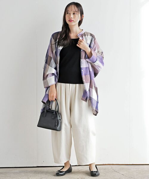 rps（アールピーエス）の「エッグパンツ（その他パンツ・レディース・ブルー/ブラック/カーキ/サックスブルー/アイボリー/ストライプ/ライトカーキ・フリー）」の8枚目の写真