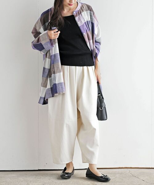 rps（アールピーエス）の「エッグパンツ（その他パンツ・レディース・ブルー/ブラック/カーキ/サックスブルー/アイボリー/ストライプ/ライトカーキ・フリー）」の11枚目の写真