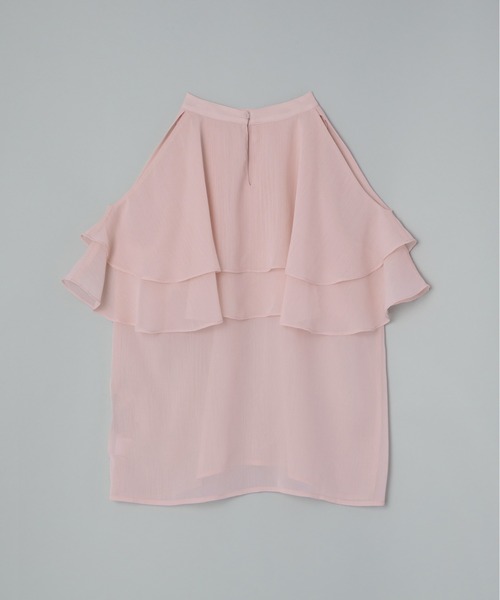 【Olu.】エアリーシフォンフリルブラウス (pink) Olu.】エアリーシフォンフリルブラウス (pink)