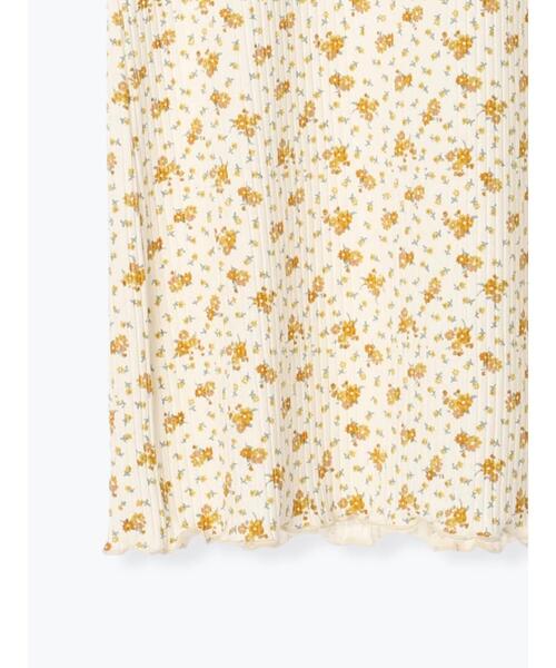 Samansa Mos2（サマンサ モスモス）の「テレコ花柄ノースリーブ（タンクトップ・レディース・ミント/パープル/イエロー/チャコールグレー・F）」の7枚目の写真