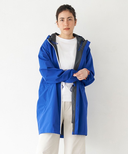 ブルーフード付きコート　mat quotidien マリン 男女兼用]ツアーコート シーマリンブルー | C.Marin®