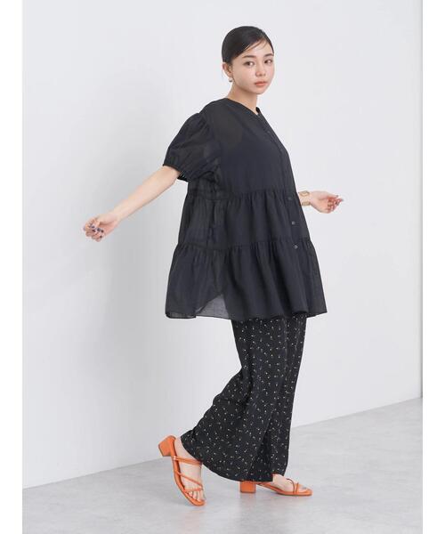 earth music&ecology(アースミュージックアンドエコロジー)の「綿ローンティアードチュニック(チュニック・レディース・ベージュ/ブラック/オフホワイト/ブルー・FREE)」の16枚目の写真