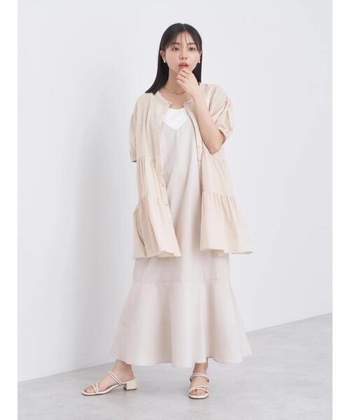 earth music&ecology(アースミュージックアンドエコロジー)の「綿ローンティアードチュニック(チュニック・レディース・ベージュ/ブラック/オフホワイト/ブルー・FREE)」の20枚目の写真