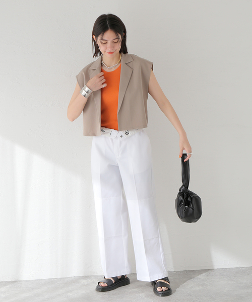 JOINT WORKS（ジョイントワークス）の「【COMMRE/コムル】テーラード ショートジレ（ベスト・レディース・チャコールグレー・FREE）」の18枚目の写真