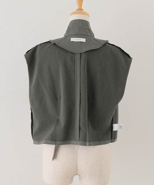JOINT WORKS（ジョイントワークス）の「【COMMRE/コムル】テーラード ショートジレ（ベスト・レディース・チャコールグレー・FREE）」の17枚目の写真