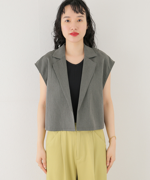 JOINT WORKS（ジョイントワークス）の「【COMMRE/コムル】テーラード ショートジレ（ベスト・レディース・チャコールグレー・FREE）」の20枚目の写真