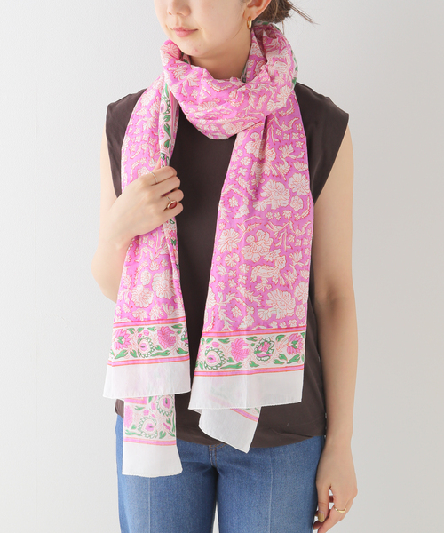 【新品】NILA フラワープリント コットンストール szblockprints cut01_0660_ec416dfc-3270-4055-