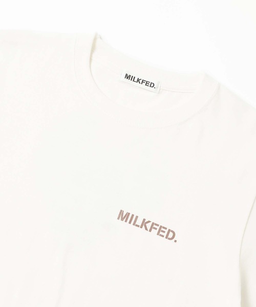 MILKFED.(ミルクフェド)の「HEART LOGO S/S TEE(Tシャツ/カットソー・レディース・オフホワイト/ライトブルー/ライトピンク/チャコール・ONE SIZE)」の7枚目の写真