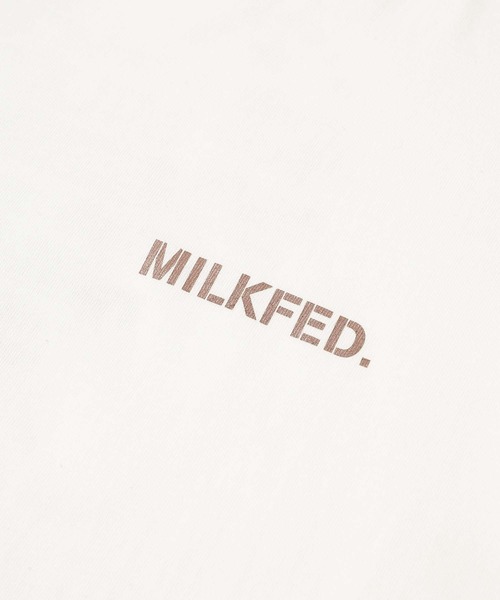 MILKFED.(ミルクフェド)の「HEART LOGO S/S TEE(Tシャツ/カットソー・レディース・オフホワイト/ライトブルー/ライトピンク/チャコール・ONE SIZE)」の8枚目の写真