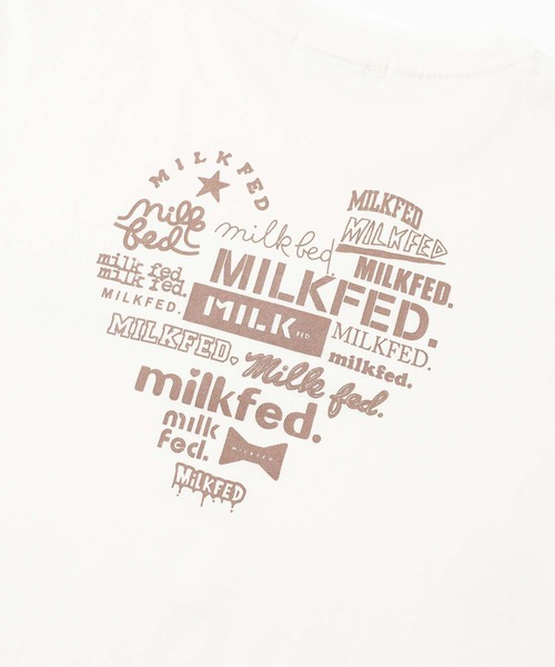 MILKFED.(ミルクフェド)の「HEART LOGO S/S TEE(Tシャツ/カットソー・レディース・オフホワイト/ライトブルー/ライトピンク/チャコール・ONE SIZE)」の11枚目の写真