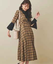 切替シャツワンピース