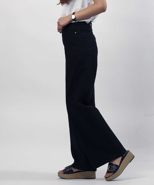 SOMETHING（サムシング）の「【SOMETHING】「LISA」ワイドパンツ（デニムパンツ・レディース・ブラック・XS/S/M/L）」の4枚目の写真