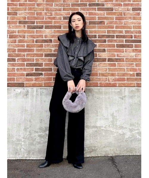 SOMETHING（サムシング）の「【SOMETHING】「LISA」ワイドパンツ（デニムパンツ・レディース・ブラック・XS/S/M/L）」の12枚目の写真