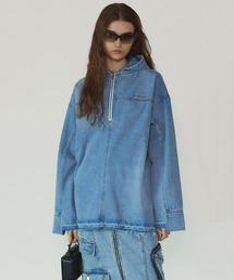PRANK PROJECT | 【23AUTUMN先行予約商品】カットオフデニムフーディ / Cut-off Denim Hoodie(パーカー)
