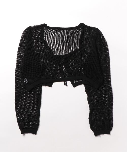 aimoha（アイモハ）の「シアー　編みカーディガン紫外線対策 (SS)（カーディガン/ボレロ・レディース・ピンク/イエロー/ホワイト/ベージュ/ブラック/グリーン・FREE）」の7枚目の写真