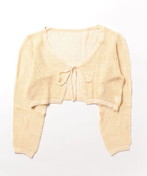 aimoha（アイモハ）の「シアー　編みカーディガン紫外線対策 (SS)（カーディガン/ボレロ・レディース・ピンク/イエロー/ホワイト/ベージュ/ブラック/グリーン・FREE）」の10枚目の写真