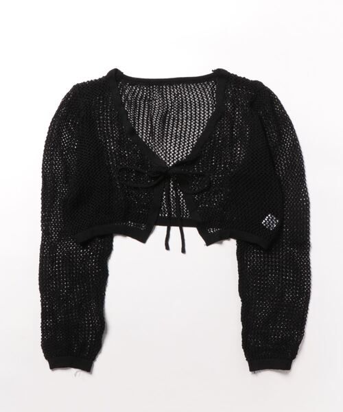 aimoha（アイモハ）の「シアー　編みカーディガン紫外線対策 (SS)（カーディガン/ボレロ・レディース・ピンク/イエロー/ホワイト/ベージュ/ブラック/グリーン・FREE）」の9枚目の写真