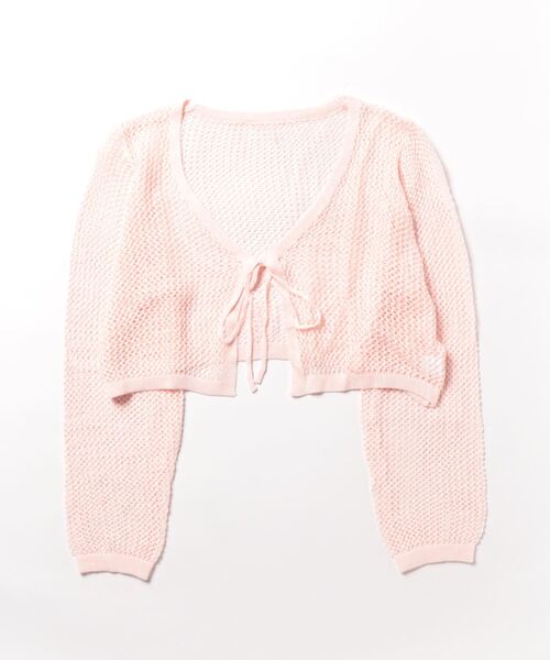 aimoha（アイモハ）の「シアー　編みカーディガン紫外線対策 (SS)（カーディガン/ボレロ・レディース・ピンク/イエロー/ホワイト/ベージュ/ブラック/グリーン・FREE）」の12枚目の写真
