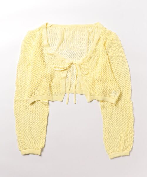 aimoha（アイモハ）の「シアー　編みカーディガン紫外線対策 (SS)（カーディガン/ボレロ・レディース・ピンク/イエロー/ホワイト/ベージュ/ブラック/グリーン・FREE）」の11枚目の写真