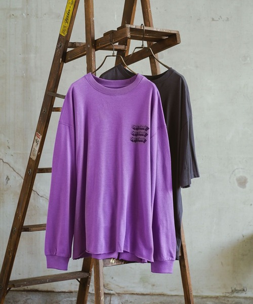 BAYFLOW（ベイフロー）の「ロゴプリントレイヤードプルオーバー（Tシャツ/カットソー・メンズ・オフホワイト/グリーン/チャコール/ベージュ/パープル・MEDIUM/LARGE）」の5枚目の写真