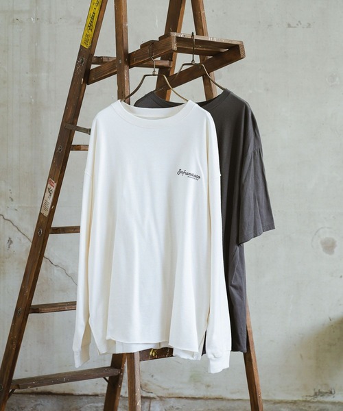 BAYFLOW（ベイフロー）の「ロゴプリントレイヤードプルオーバー（Tシャツ/カットソー・メンズ・オフホワイト/グリーン/チャコール/ベージュ/パープル・MEDIUM/LARGE）」の2枚目の写真