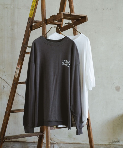 BAYFLOW（ベイフロー）の「ロゴプリントレイヤードプルオーバー（Tシャツ/カットソー・メンズ・オフホワイト/グリーン/チャコール/ベージュ/パープル・MEDIUM/LARGE）」の3枚目の写真