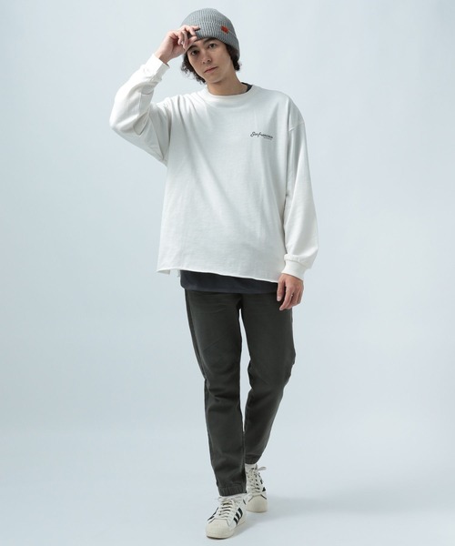 BAYFLOW（ベイフロー）の「ロゴプリントレイヤードプルオーバー（Tシャツ/カットソー・メンズ・オフホワイト/グリーン/チャコール/ベージュ/パープル・MEDIUM/LARGE）」の6枚目の写真