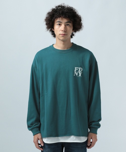 BAYFLOW（ベイフロー）の「ロゴプリントレイヤードプルオーバー（Tシャツ/カットソー・メンズ・オフホワイト/グリーン/チャコール/ベージュ/パープル・MEDIUM/LARGE）」の11枚目の写真