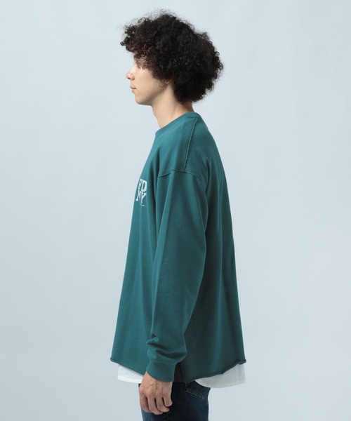 BAYFLOW（ベイフロー）の「ロゴプリントレイヤードプルオーバー（Tシャツ/カットソー・メンズ・オフホワイト/グリーン/チャコール/ベージュ/パープル・MEDIUM/LARGE）」の12枚目の写真