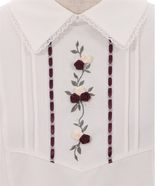 axes femme（アクシーズファム）の「ローズリボンブラウスプルオーバー（シャツ/ブラウス・レディース・ベージュ/ホワイト/ラベンダー・FREE）」の12枚目の写真