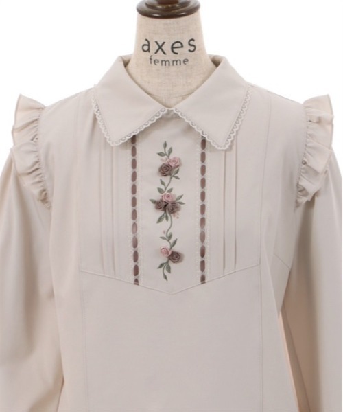 axes femme（アクシーズファム）の「ローズリボンブラウスプルオーバー（シャツ/ブラウス・レディース・ベージュ/ホワイト/ラベンダー・FREE）」の19枚目の写真