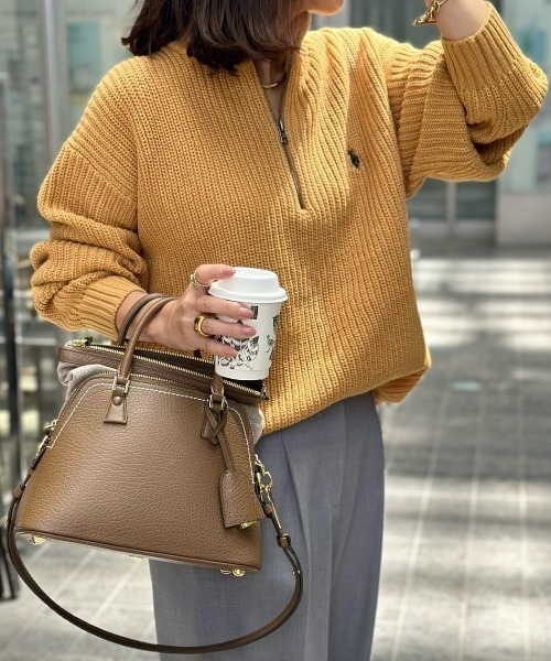 U.S. POLO ASSN.(ユーエスポロアッスン)の「【累計お気に入り数5万件突破!大人気厚手ニット】Ada./U.S. POLO ASSN./ユーエスポロアッスン ハーフジップニット(ニット/セーター・レディース・アイボリー/ブラック/ベージュ/イエロー/ネイビー/ダークブルー/グレー/オートミール・M/L)」の8枚目の写真