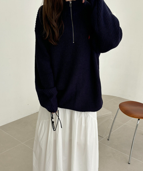 U.S. POLO ASSN.(ユーエスポロアッスン)の「【累計お気に入り数5万件突破!大人気厚手ニット】Ada./U.S. POLO ASSN./ユーエスポロアッスン ハーフジップニット(ニット/セーター・レディース・アイボリー/ブラック/ベージュ/イエロー/ネイビー/ダークブルー/グレー/オートミール・M/L)」の16枚目の写真