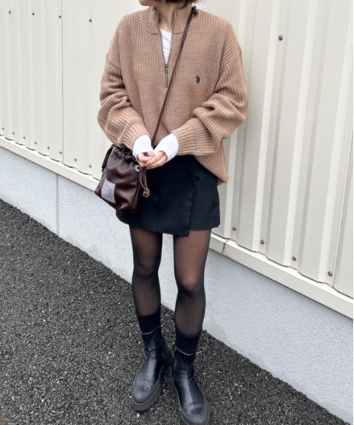 U.S. POLO ASSN.(ユーエスポロアッスン)の「【累計お気に入り数5万件突破!大人気厚手ニット】Ada./U.S. POLO ASSN./ユーエスポロアッスン ハーフジップニット(ニット/セーター・レディース・アイボリー/ブラック/ベージュ/イエロー/ネイビー/ダークブルー/グレー/オートミール・M/L)」の18枚目の写真