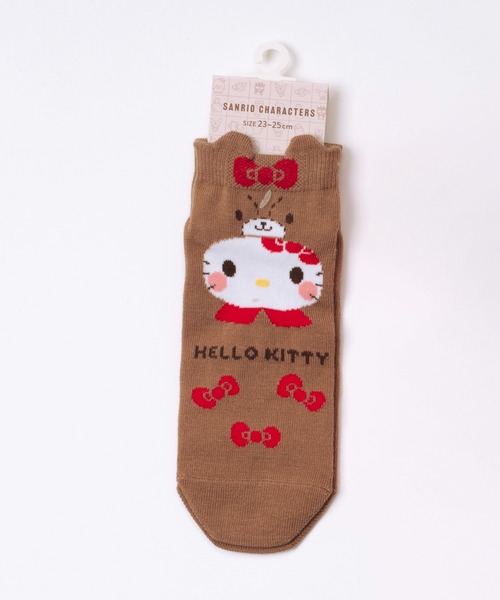 sanrio(サンリオ)の「Sanrio サンリオ キャラクターズ フードカフェ ハローキティ マイメロディ クロミ シナモン アンクルソックス 大人用 くるぶし 靴下 23cm 24cm 25cm(ソックス/靴下・レディース・パープル/ピンク系その他2/ブラウン系その他/ピンク/ピンク系その他/レッド/ブラック/オレンジ/サックスブルー/ブラウン/ブラック系1/ネイビー系1/ブルー系1/イエロー系1/ピンク系1/ピンク系2/レッド系1/スカイブルー系1・23-25cm/M)」の4枚目の写真