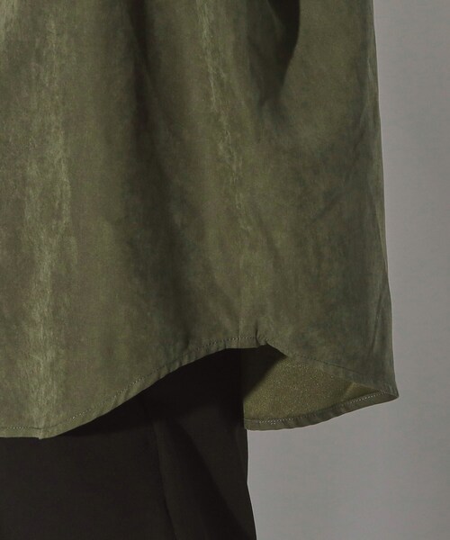 tk.TAKEO KIKUCHI（ティーケータケオキクチ）の「◆ヌバック調ビッグシャツ（シャツ/ブラウス・メンズ・ライトグレー/ブラック/ダークグリーン・01/02/03）」の10枚目の写真