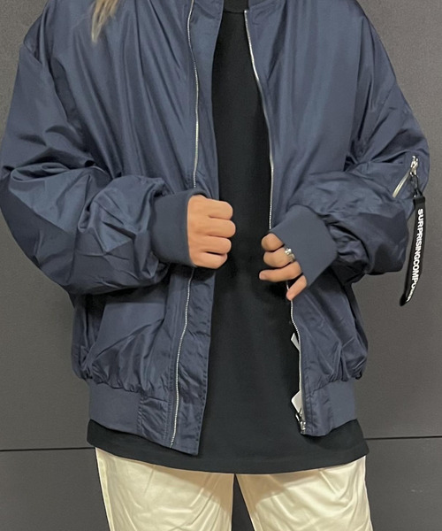 Burner（バーナー）の「【31 BURNER SELECT】オーバーシルエット　ブルゾン　MA-1  int-54102（MA-1・メンズ・カーキ/ブラック/ネイビー・M/XL/L）」の3枚目の写真