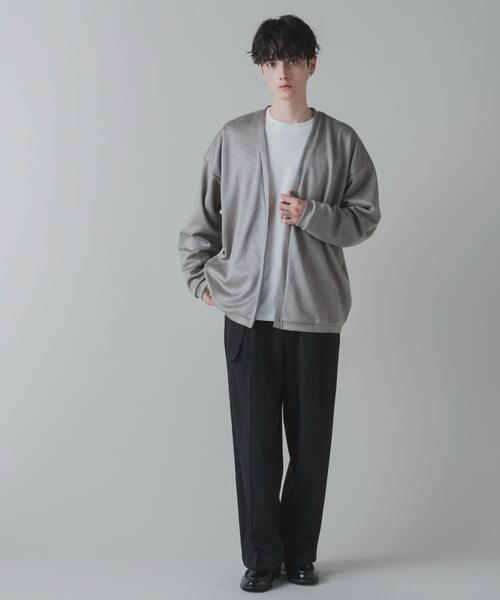 LUCY（ルーシー）の「LUCY/フェイクスウェードアンサンブルカーディガン（アンサンブル・メンズ・パープル/ベージュ/ダークグレー・LARGE/MEDIUM）」の6枚目の写真