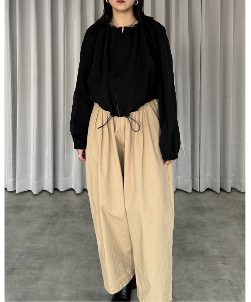 【関税負担なし】SAINT LAURENT クリンクルナイロン ブルゾン Saint Laurent《クリンクルナイロン ブルゾン》ブラック 直営店