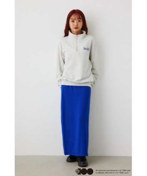 RODEO CROWNS WIDE BOWL（ロデオクラウンズワイドボウル）の「WB T&Jハーフジップトップス（スウェット・レディース・チャコールグレー/オフホワイト/グレー×ホワイト・FREE）」の15枚目の写真