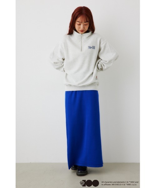 RODEO CROWNS WIDE BOWL（ロデオクラウンズワイドボウル）の「WB T&Jハーフジップトップス（スウェット・レディース・チャコールグレー/オフホワイト/グレー×ホワイト・FREE）」の16枚目の写真